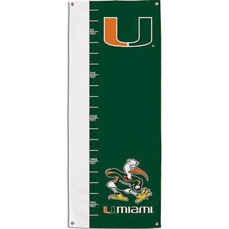 BSI PRODUCTS BSI Products 39031 Miami Hurricanes Growth Chart Banner 39031